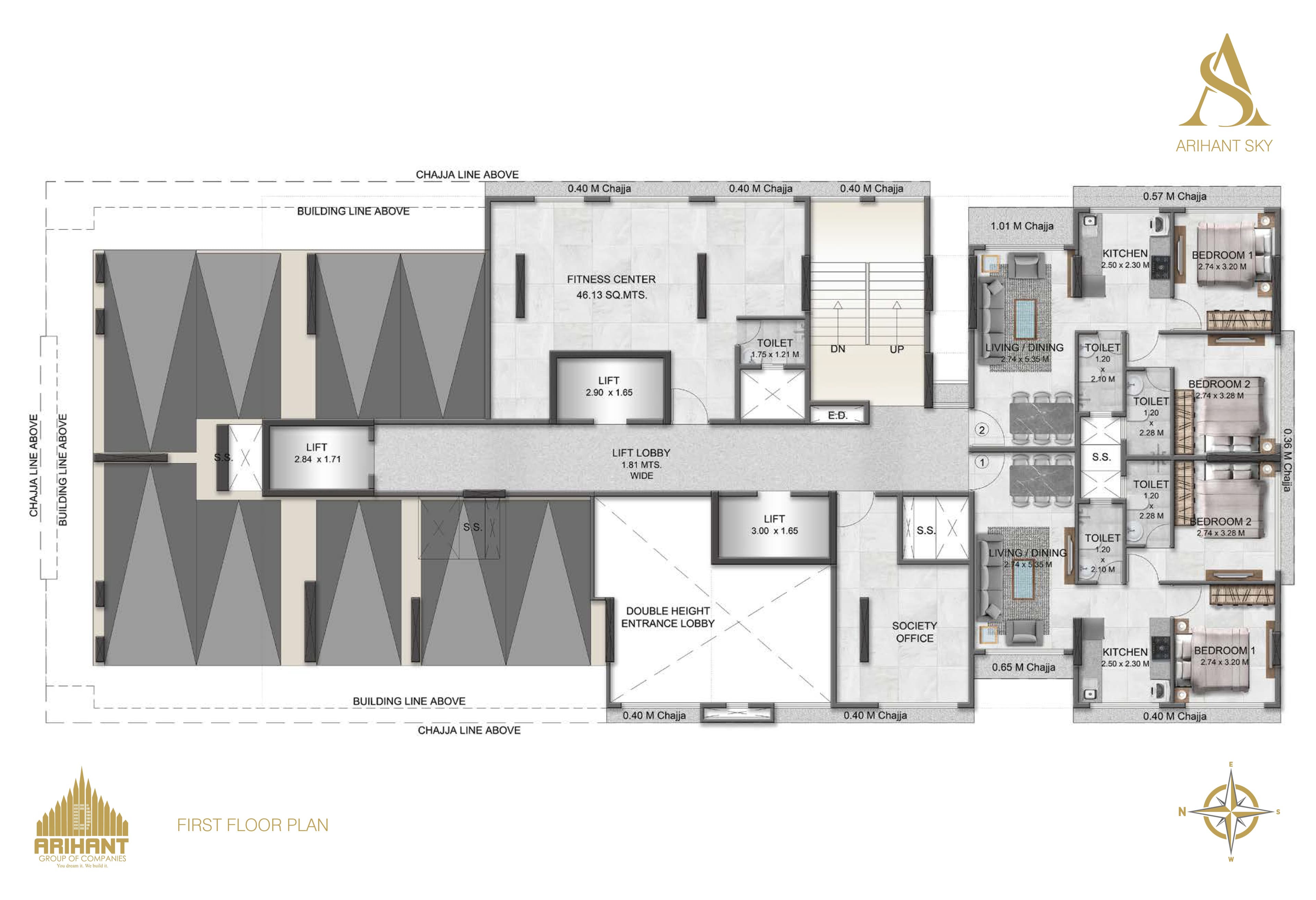 Arihant Sky floor plan 1